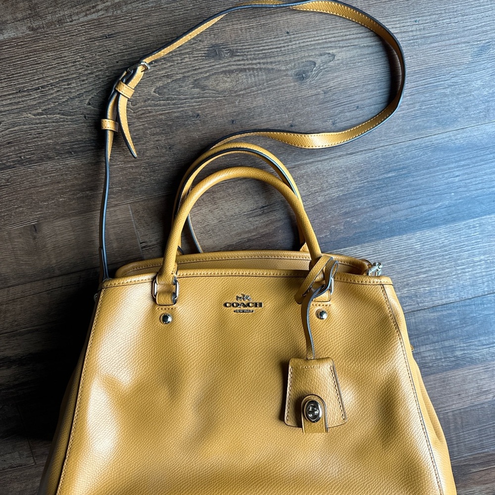 Coach Orange Leather Satchel